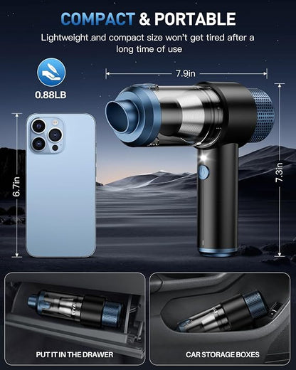 Portable Car Vacuum Cleaner – Powerful Cordless Cleaner