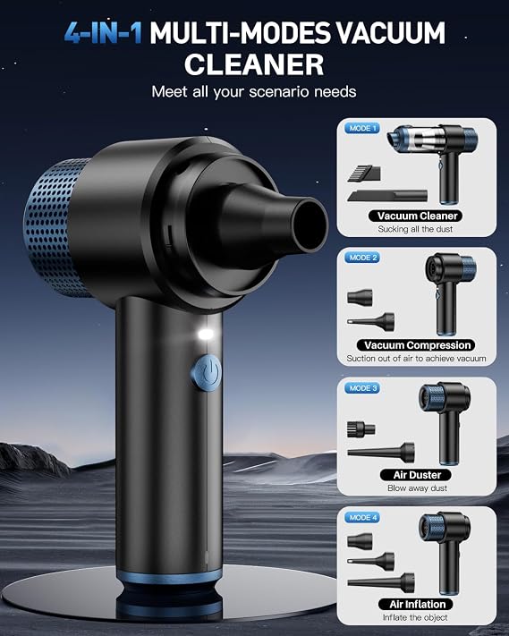 Portable Car Vacuum Cleaner – Powerful Cordless Cleaner