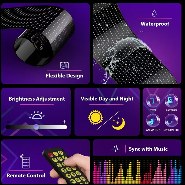 Bluetooth LED Matrix Display – Custom Text & Animations